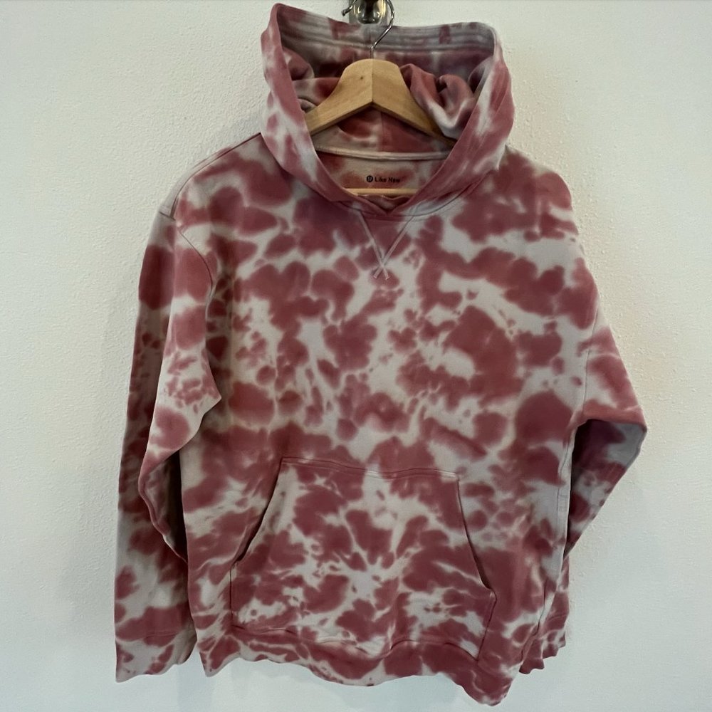Pink & White Tie-Dye Lululemon Hoodie Size 6